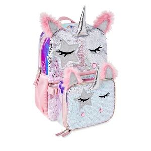 Wonder Nation Girls 17" Laptop Backpack with Lunch Bag 2-Piece Set